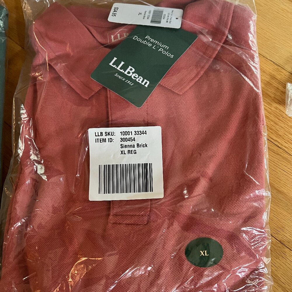 NWT Men's L.L. Bean XL Reg Polo-Sienna Brick